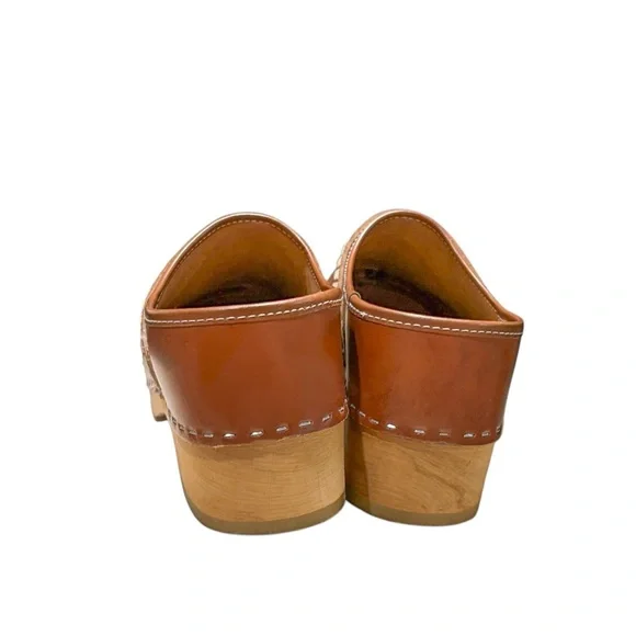 SIMSON Leather Slip On Orthopedic Wooden Shoes - Picture 5 of 7